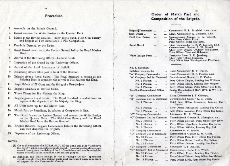 1950 - DICKIE DOYLE, PROGRAMME FOR THE KINGS BIRTHDAY REVIEW, I WAS IN NO.12 PLATOON, B