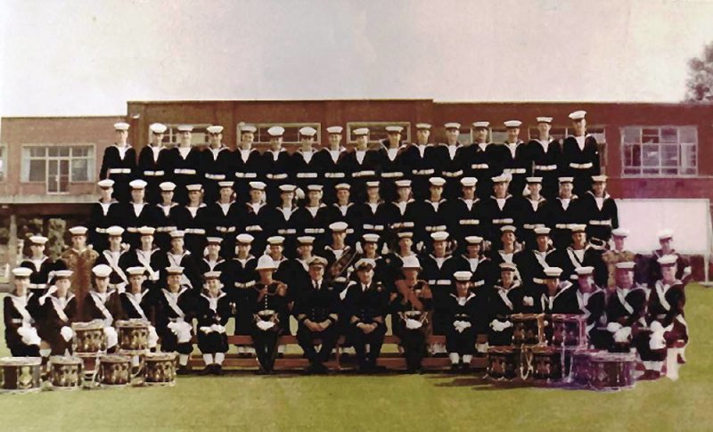 1968 - DICKIE DOYLE, PARENTS DAY, THE BAND, SGT. RICHARDS IN CHARGE, BANDSMAN TURNER, RIP KIRBY IS SEATED ON FAR RIGHT