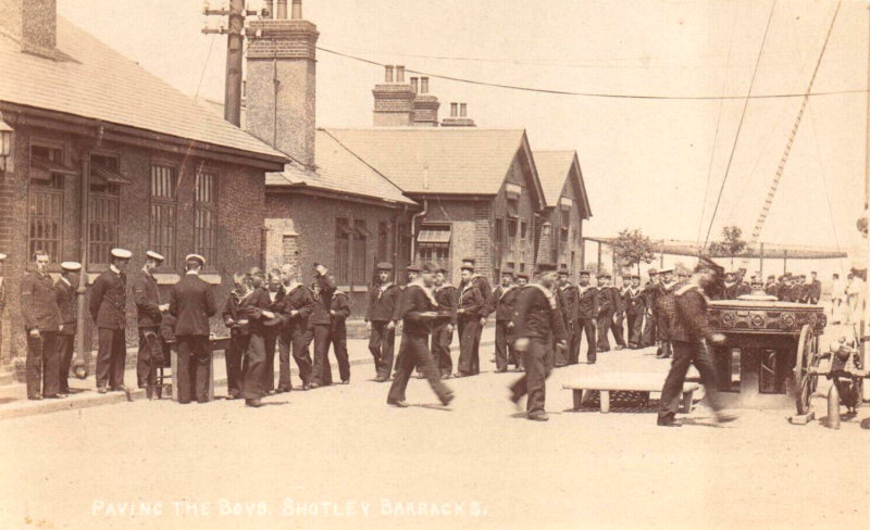 UNDATED - PAYING THE BOYS, ON THE QUARTER DECK, SHOTLEY BARRACKS