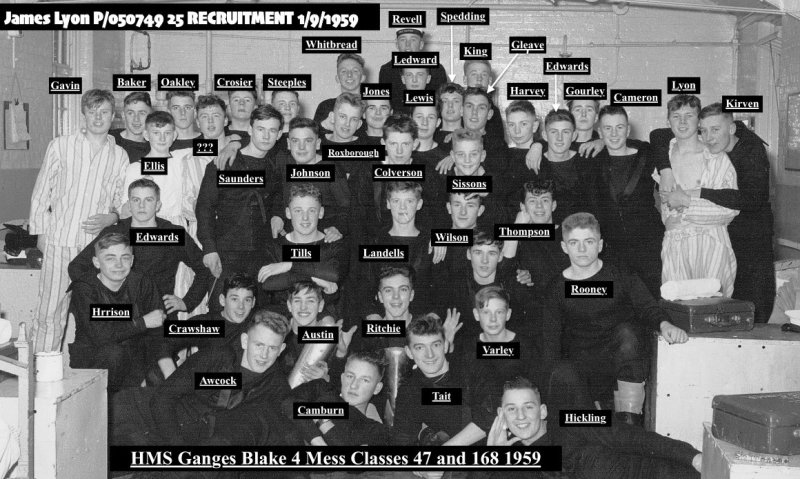 1959, 1ST SEPTEMBER - JAMES LYON,  25 RECR., BLAKE 4 MESS, CLASSES 47 AND 168.jpg