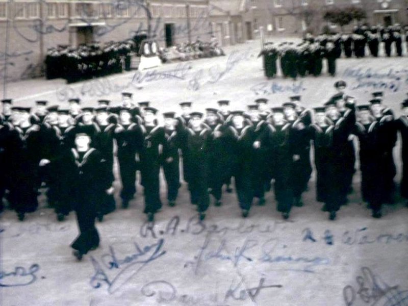 1953-54 - DICKIE DOYLE, RODNEY, 16 MESS, MARCHING PAST.jpg