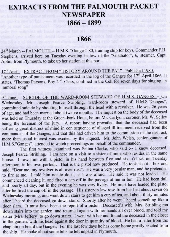 1866 - DICKIE DOYLE, EXTRACT FROM FALMOUTH PACKET NEWSPAPER, 1..jpg