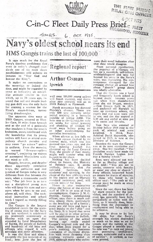 1975, 6TH OCTOBER - DICKIE DOYLE, PRESS RELEASE FROM THE TIMES.jpg