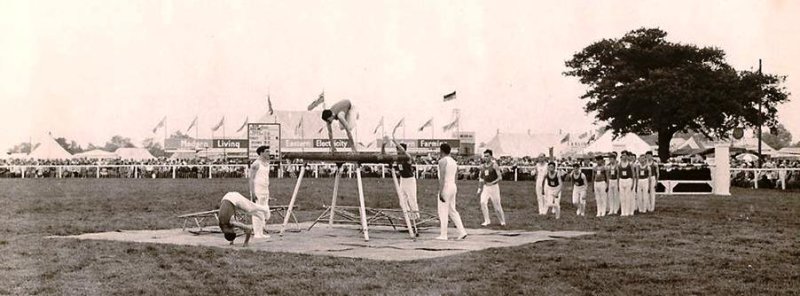 1966, 21ST FEBRUARY  GARY FAULKNER, 82 RECR., RODNEY, 26 CLASS, HIGH BOX DISPLAY TEAM AT THE ROYAL NOROLK SHOW.