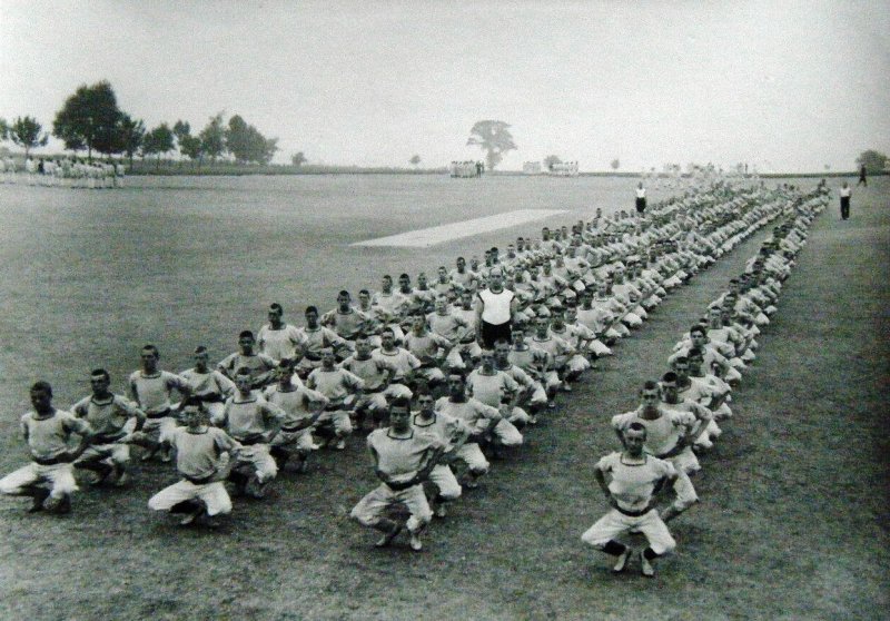 UNDATED - JIM WORLDING, PHYSICAL TRAINING BEFORE BREAKFAST AT SHOTLEY BARRACKS.jpg