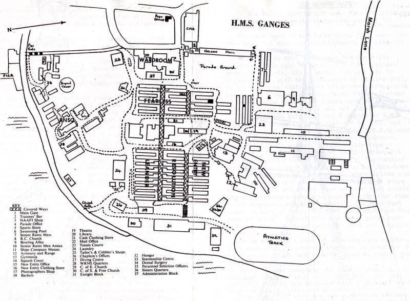 LATE 1970s - DICKIE DOYLE, HMS GANGES SITE MAP.jpg