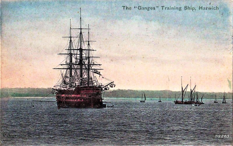 1900 - CHRIS THEOBALD, HMS GANGES, A POST CARD IN COLOUR BY VALENTINE.jpg