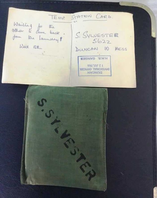 1965, 29TH SEPTEMBER - STEVE SYLVESTER, 79 RECR., DUNCAN, 60 CLASS, 10 MESS, INSTR. PO DRABBLE, TEMP. STATION CARD.jpg