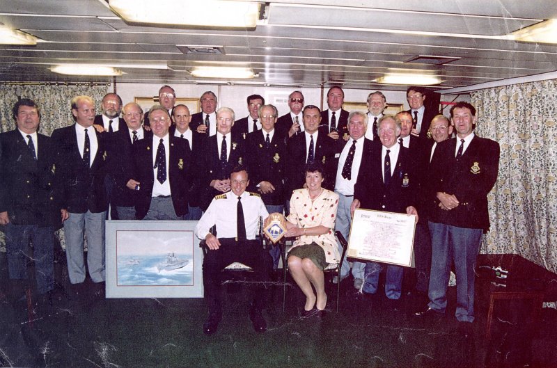 1996-97 - DICKIE DOYLE, GANGES BOYS AT SEA IN INVINCIBLE, WITH CAPT. ROY CLARE, GANGES BOY IN 1966, DUNCAN DIV..jpg