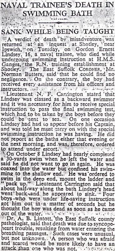 1948, 14TH OCTOBER - DICKIE DOYLE, GORDON LINDSEY, REPORT FROM THE TIMES.jpg