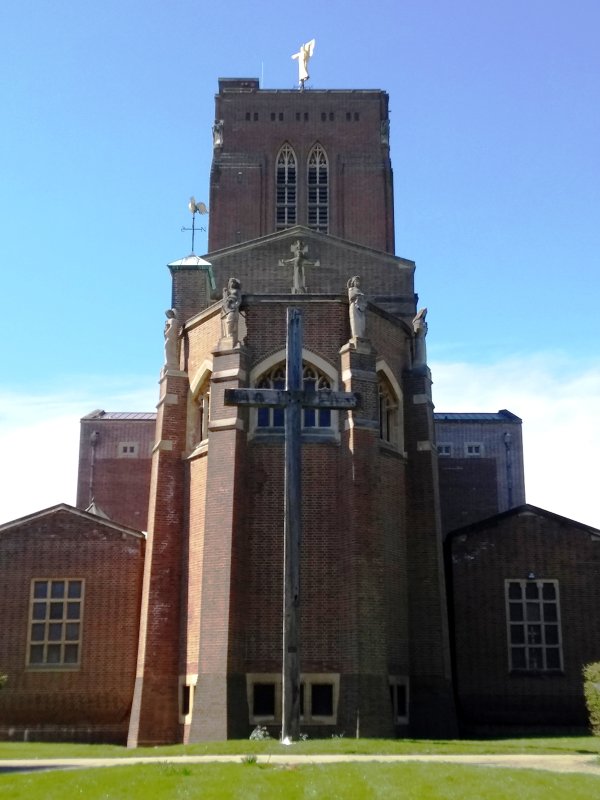 2020, APRIL - JIM WORLDING, PHOTO OF THE GANGES CROSS OUTSDIE GUILDFORD CATHEDRAL, SURREY, SEE BELOW.jpg