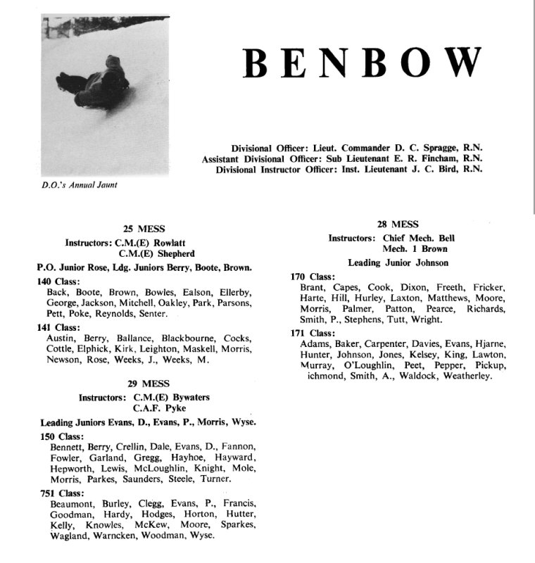 1964 - BENBOW DIVISION STAFF AND JUNIORS, FROM THE EASTER SHOTLEY MAGAZINE.jpg