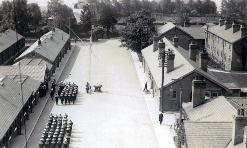 UNDATED - JIM WORLDING, BOYS MARCHING ON THE QD, TAKEN FROM THE MAST.jpg