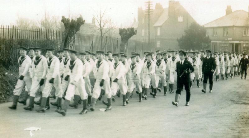 UNDATED - BOYS MARCHING AWAY FROM CALEDONIA ROAD.jpg