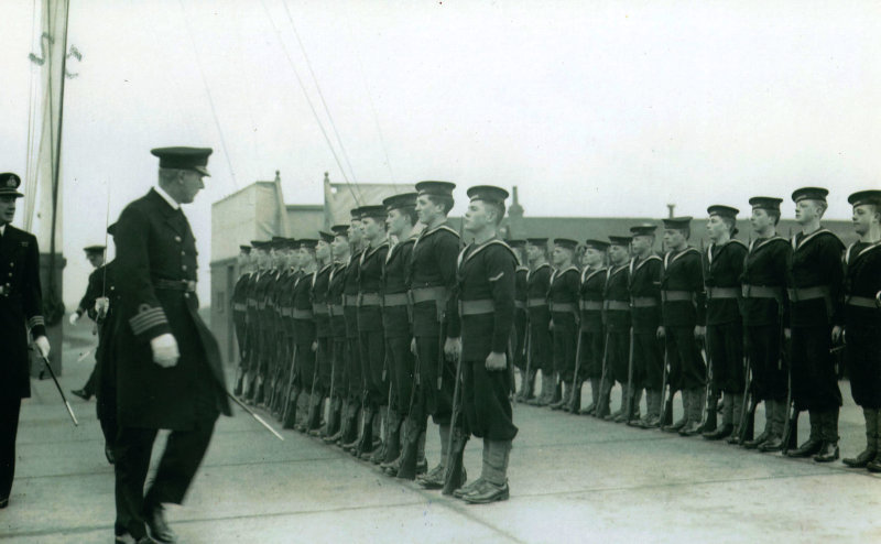 UNDATED - GUARD BEING INSPECTED BY CAPTAIN.jpg