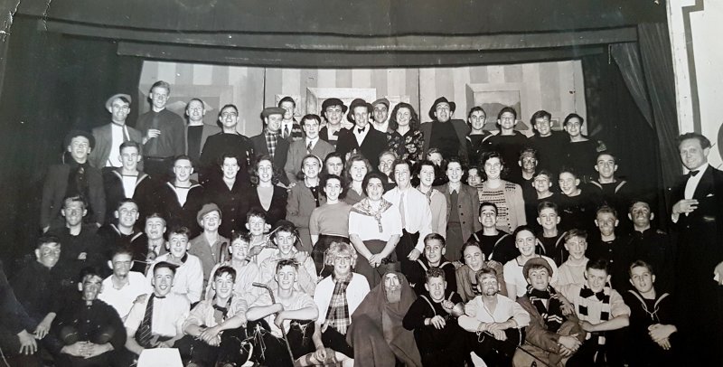 1947, 11TH FEBRUARY - RON BEECH, RODNEY ,12 MESS, RON IS FRONT ROW 2ND FROM LEFT, RODNEY CONCERT PARTY, B..jpg