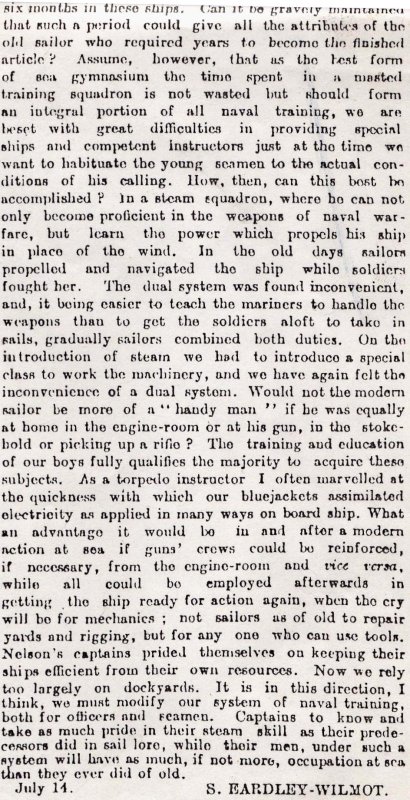 1900, 26TH JULY - DICKIE DOYLE, TRAINING OF SEAMEN, FROM THE TIMES, PART 2, B..jpg