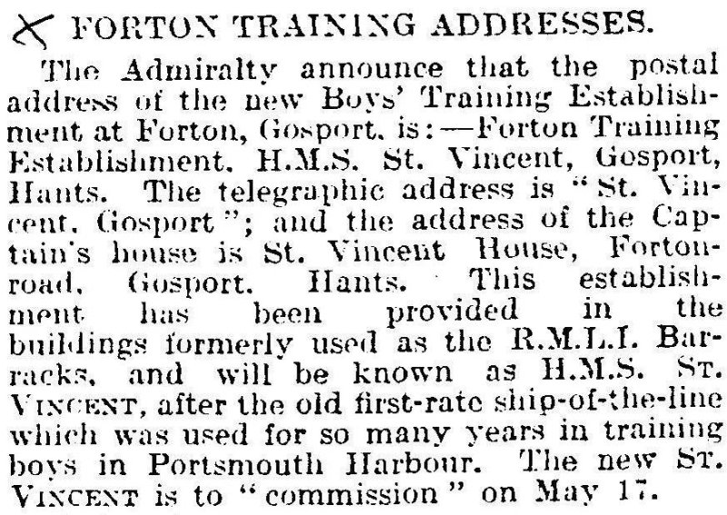 1905-2005 - DICKIE DOYLE, PRESS CUTTINGS RE. GANGES, BOYS TRAINING, THEIR PAY AND CONDITIONS ETC., TIMES 16.02.1927.jpg
