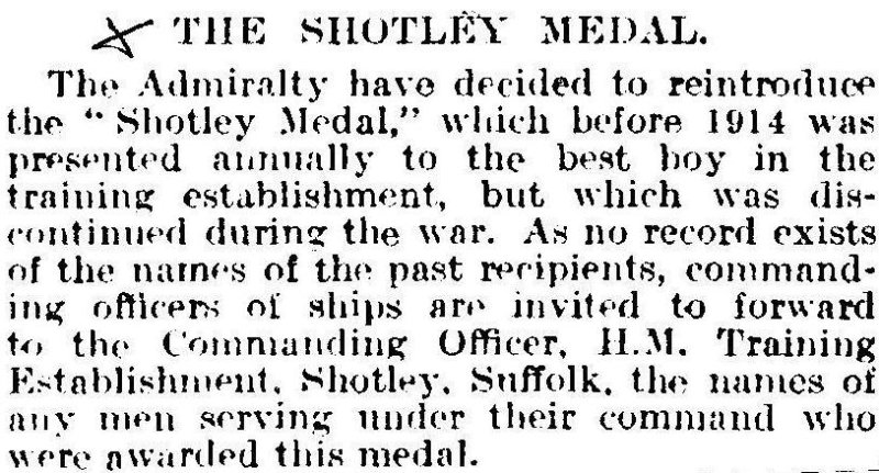 1905-2005 - DICKIE DOYLE, PRESS CUTTINGS RE. GANGES, BOYS TRAINING, THEIR PAY AND CONDITIONS ETC., TIMES 21.08.1921.jpg