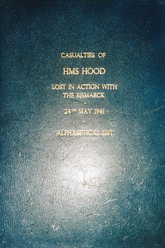 1941, 24TH MAY - DAVID RYE, HMS HOOD, MEMORIALS AT ST. JOHN'S, BOLDRE, COPY OF BOOK OF REMEMBRANCE, K..jpg