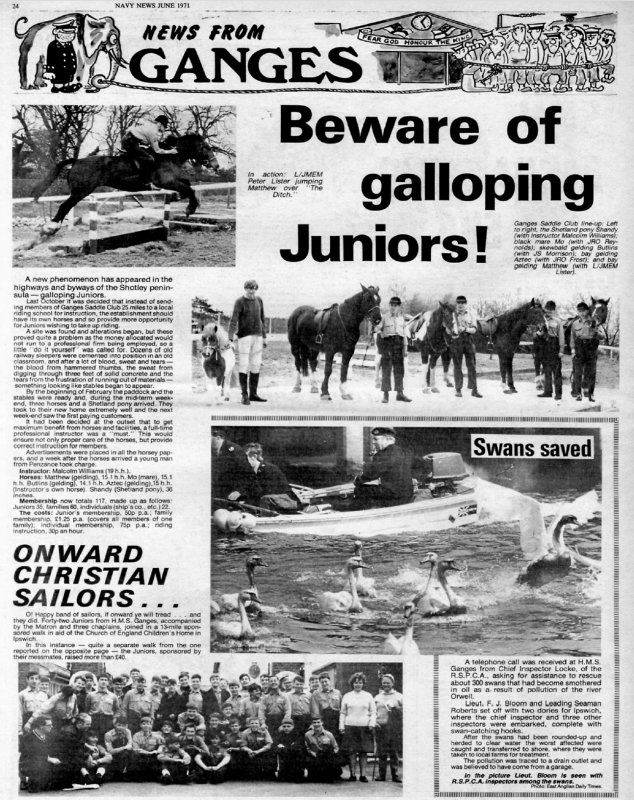1971, JUNE - BEWARE OF GALLOPING JUNIORS, NAVY NEWS.jpg
