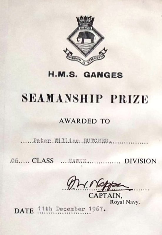 1966, 14TH NOVEMBER - PETER BUTCHER, 89 RECR., K92 CLASS, SEAMANSHIP PRIZE, 02..jpg