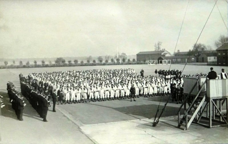 1930s - CHURCH SERVICE ON THE PARADE GROUND, FROM AN EDITH DRIVER POST CARD.jpg