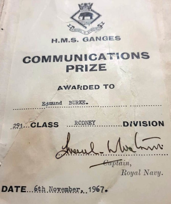 1966, NOVEMBER - EDDIE BURKE, 89 RECE., EXMOUTH, 291 CLASS, COMMUNICATIONS PRIZE [RODNEY IS INCORRECT].jpg