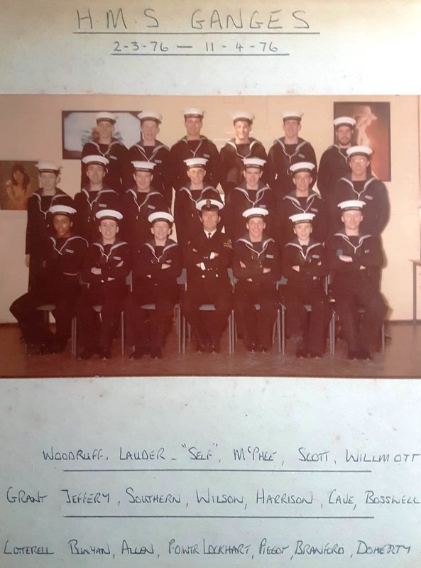 1976, 2ND MARCH-11TH APRIL - DAVID ROWDY YATES, I AM 3RD FROM LEFT, BACK ROW, ASS. STORES ACCOUNTANT, SEE NOTE BELOW.jpg