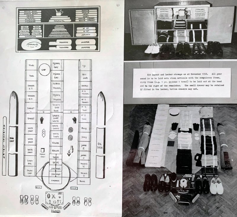 1958 - DICKIE DOYLE, LAYOUTS FOR KIT AND LOCKER INSPECTIONS, 06..jpg