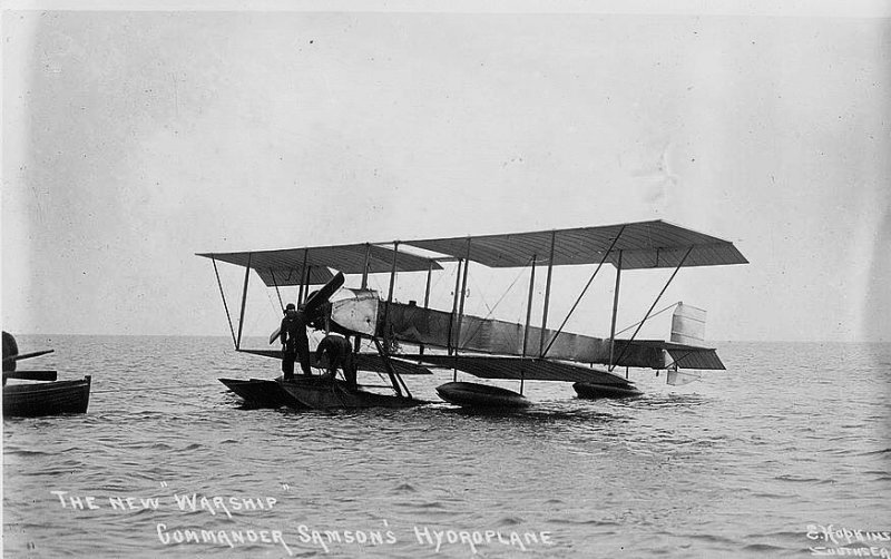 1914c - CDR. SAMSON'S HYDROPLANE, BEING TOWED.