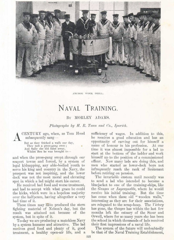 1908 - NAVAL TRAINING, ANCHOR WORK DRILL..jpg