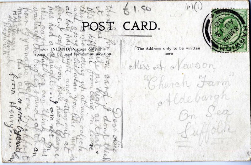1908, 13TH AUGUST - HENRY, 01., POST CARD TO ALICE NEWSON.jpg