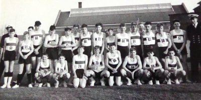 1961, SEPTEMBER - DUSTY T. MILLAR, 286 CLASS, 49 MESS, HAWKES WINNING CROSS COUNTRY TEAM.