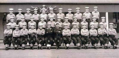 1963, 11TH MARCH - NORMAN HUNT, CPO FIELDS, JI BELL, I AM FAR LEFT MIDDLE ROW - PHOTO.