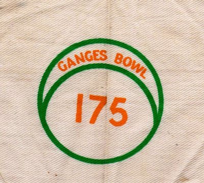 1965, 26TH APRIL - DEREK STARK, TIGER MESS IN ANNEXE, THEN FROBISHER 32 MESS 1965, BOWLING BADGE.