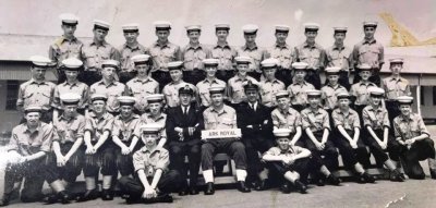 1972, 18TH JULY - STUART LUCAS, ANNEXE, ARK ROYAL, I AM FRONT RIGHT, Wm. MacLENNAN IS MIDDLE ROW 2ND FROM LEFT..jpg