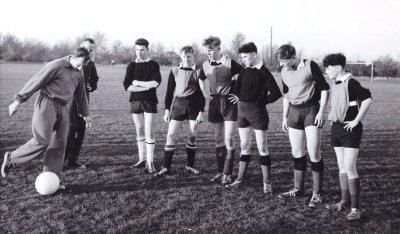 1961 - JOHN McPHERSON, FOOTBALL COACHING FROM IPSWICH TOWN PLAYERS CARDBERRY AND LEDBETTER..jpg