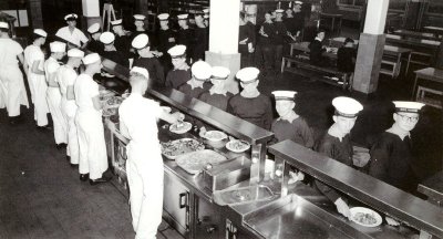 1966  JUNIOR COOKS OF 87 RECR., SERVING A MEAL IN THE CMG.