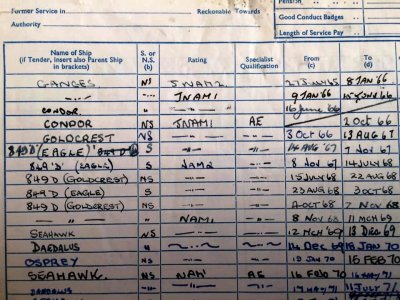 1965-96 - KEITH KIRK, 77 RECR., GRENVILLE, 741 CLASS, JNAM2 TO LT. CDR. EXTRACT FROM SERVICE RECORD, J.jpg