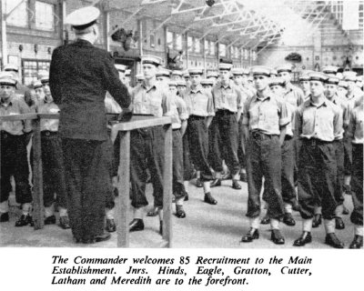 1966, SUMMER - SHOTLEY MAG., 85 RECR., CDRS WELCOME IN NELSON HALL, SOME JNR.s  NAMES ON PHOTO.jpg