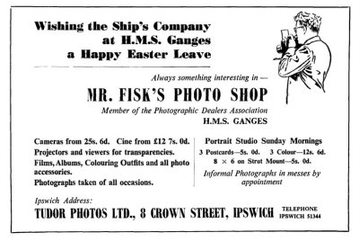 1964 - JIM WORLDING, MR. FISK'S ADVERT IN A SHOTLEY MAGAZINE.jpg