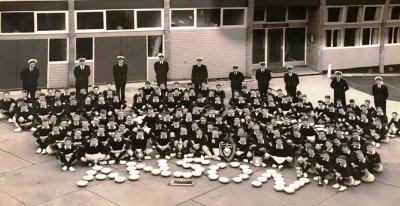 1965 - JEFF C. LITTLE, ANSON DIVISION, I AM FRONT ROW, 5TH FROM LEFT, NEXT TO ME IS BARRY GEORDI LORD WITH THE BEST MESS TROPHY