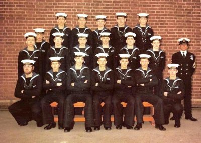 1974, DECEMBER-1975, JANUARY - DEREK KELLY, I AM FAR LEFT IN THE MIDDLE ROW, OFFICIAL NO. D147371A.jpg