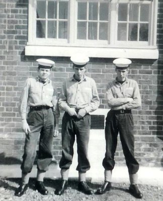 1964, 2ND JUNE - PETER COOPER, KEPPEL 2 MESS, 41 CLASS, KEVIN FARNES, PETE HUBBLE AND MYSELF.jpg