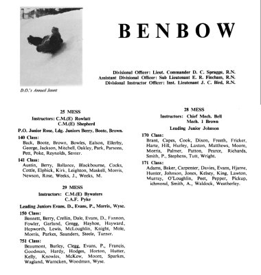 1964 - BENBOW DIVISION STAFF AND JUNIORS, FROM THE EASTER SHOTLEY MAGAZINE.jpg