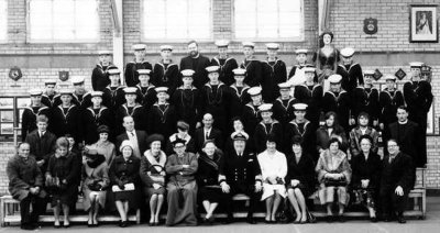 1966, 14TH NOVEMBER - ANT RUSSELL, 89 RECR., CONFIRMATION CLASS, MUM AND SISTER NEXT TO CAPT. WATSON.jpg