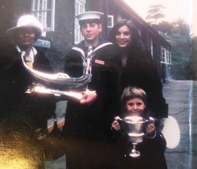 1975, SEP-NOV - CHRISTOPHER GREENHOUGH, WITH CAPT.'s TROPHY AND MY MOTHER, SISTER AND BROTHER, SEE NOTE BELOW.jpg