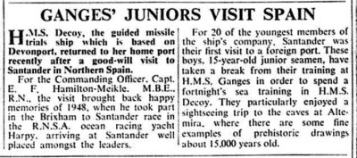1961, DECEMBER - JUNIORS VISIT SPAIN, NAVY NEWS.jpg