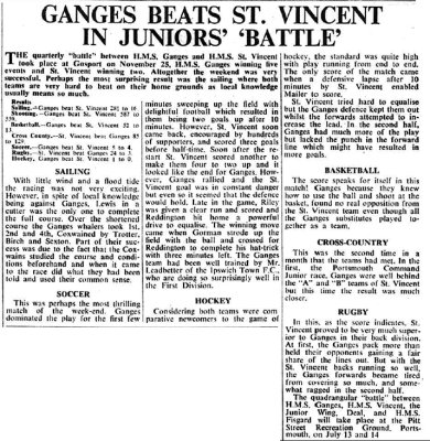 1962, JANUARY - GANGES BEATS ST. VINCENT, NAVY NEWS.JPG